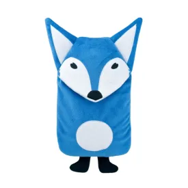 0.8 Litre Eco Hot Water Bottle with Blue Fox Cover (rubberless)
