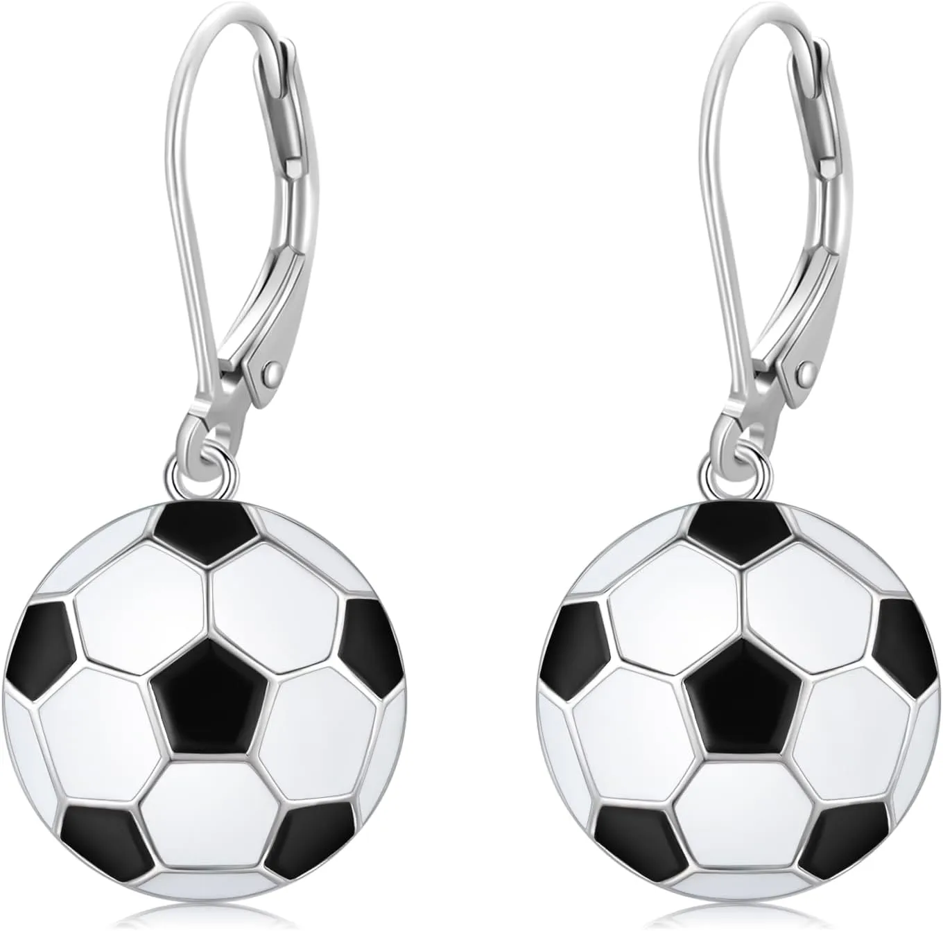 925 Sterling Silver Ball Sports Leverback Dangle Drop Earrings Jewelry Gifts for Women Girls