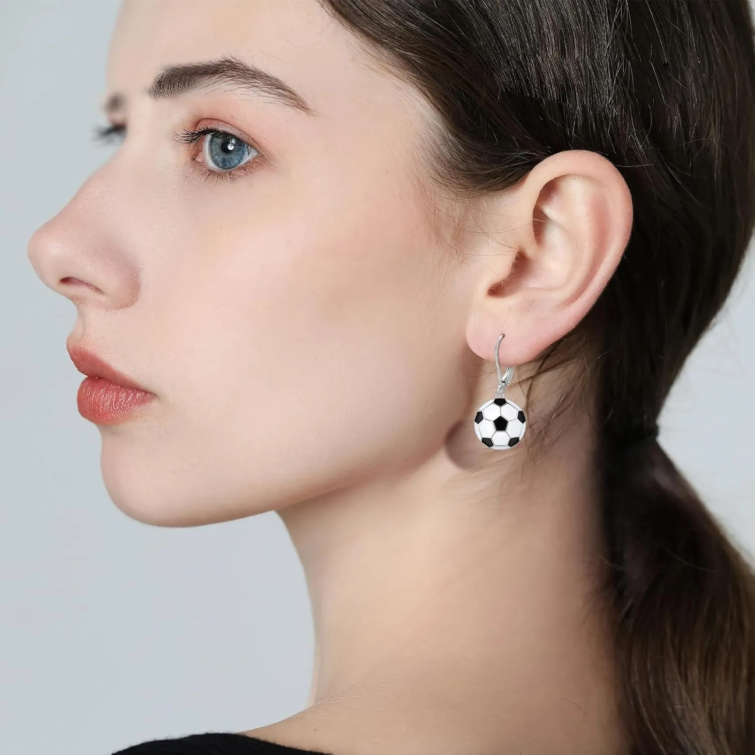 925 Sterling Silver Ball Sports Leverback Dangle Drop Earrings Jewelry Gifts for Women Girls