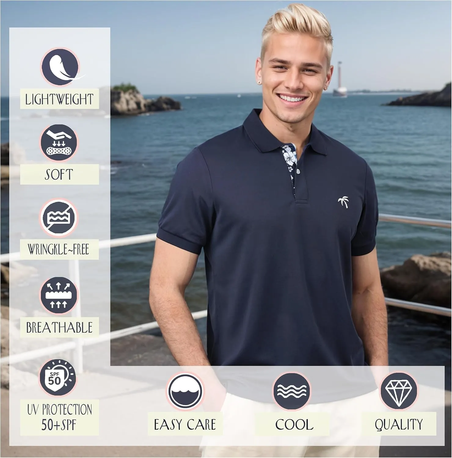 Albert Morris Mens Striped Short Sleeve Polo Shirts 4 Pack