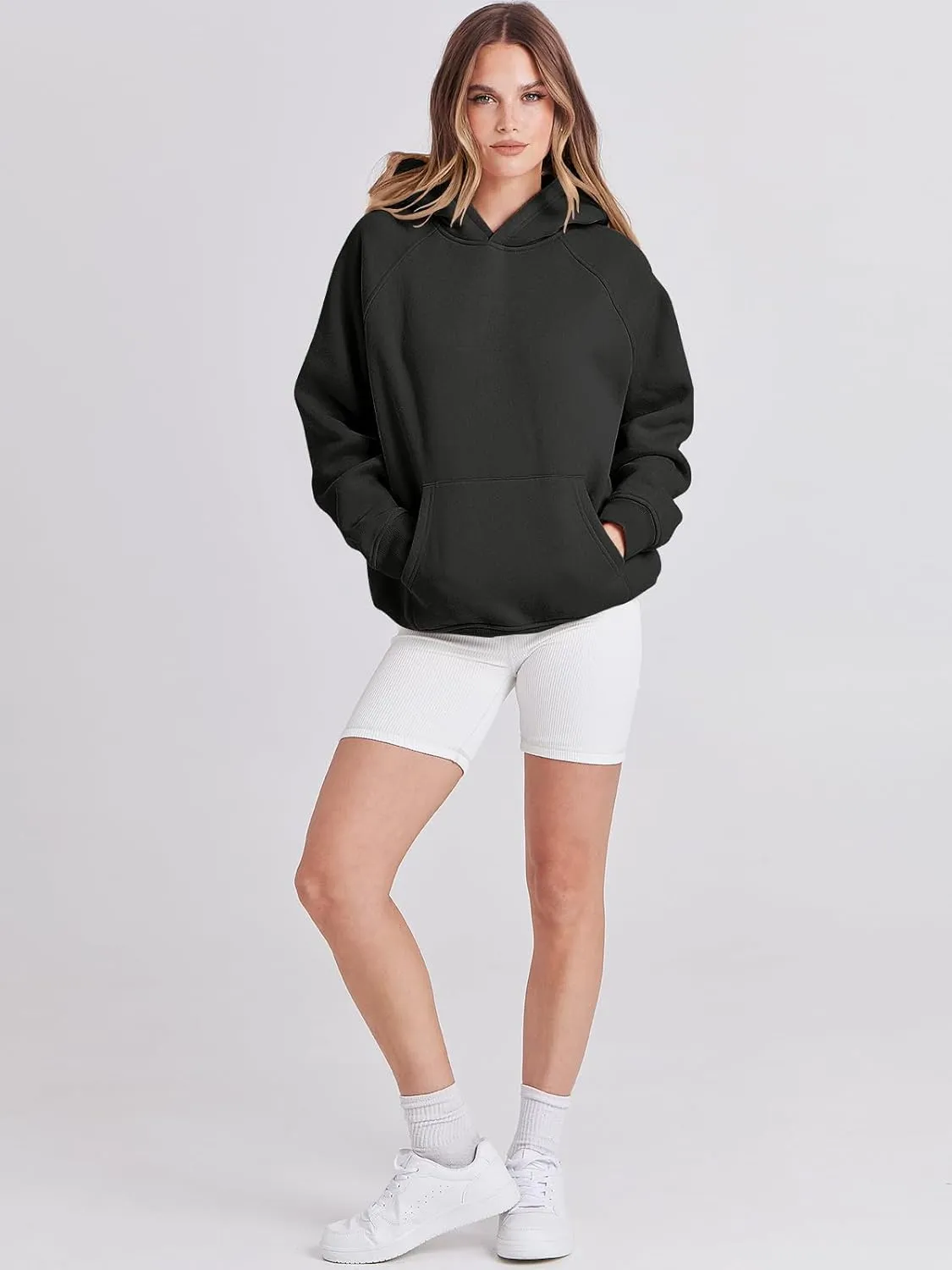 ANRABESS Women Hoodies Oversized Fleece Long Sleeve Comfy Casual Basic Pullover Sweatshirts 2025 Fall Outfits Y2K Clothes