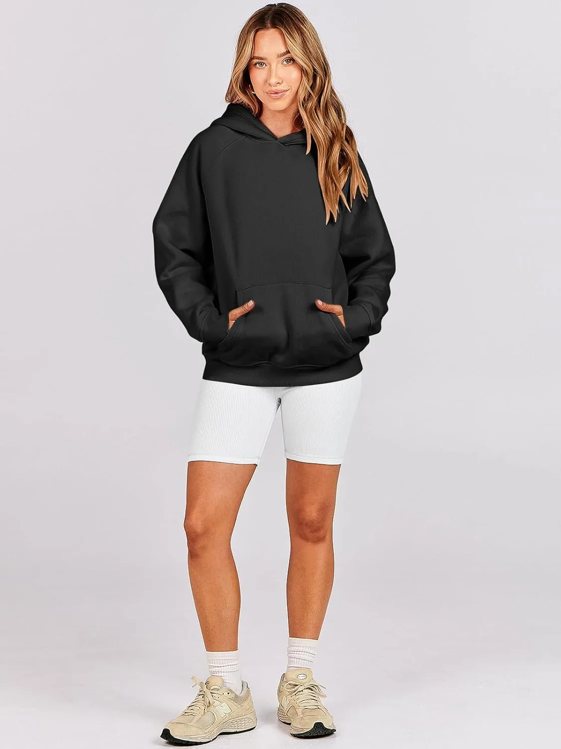 ANRABESS Women Hoodies Oversized Fleece Long Sleeve Comfy Casual Basic Pullover Sweatshirts 2025 Fall Outfits Y2K Clothes