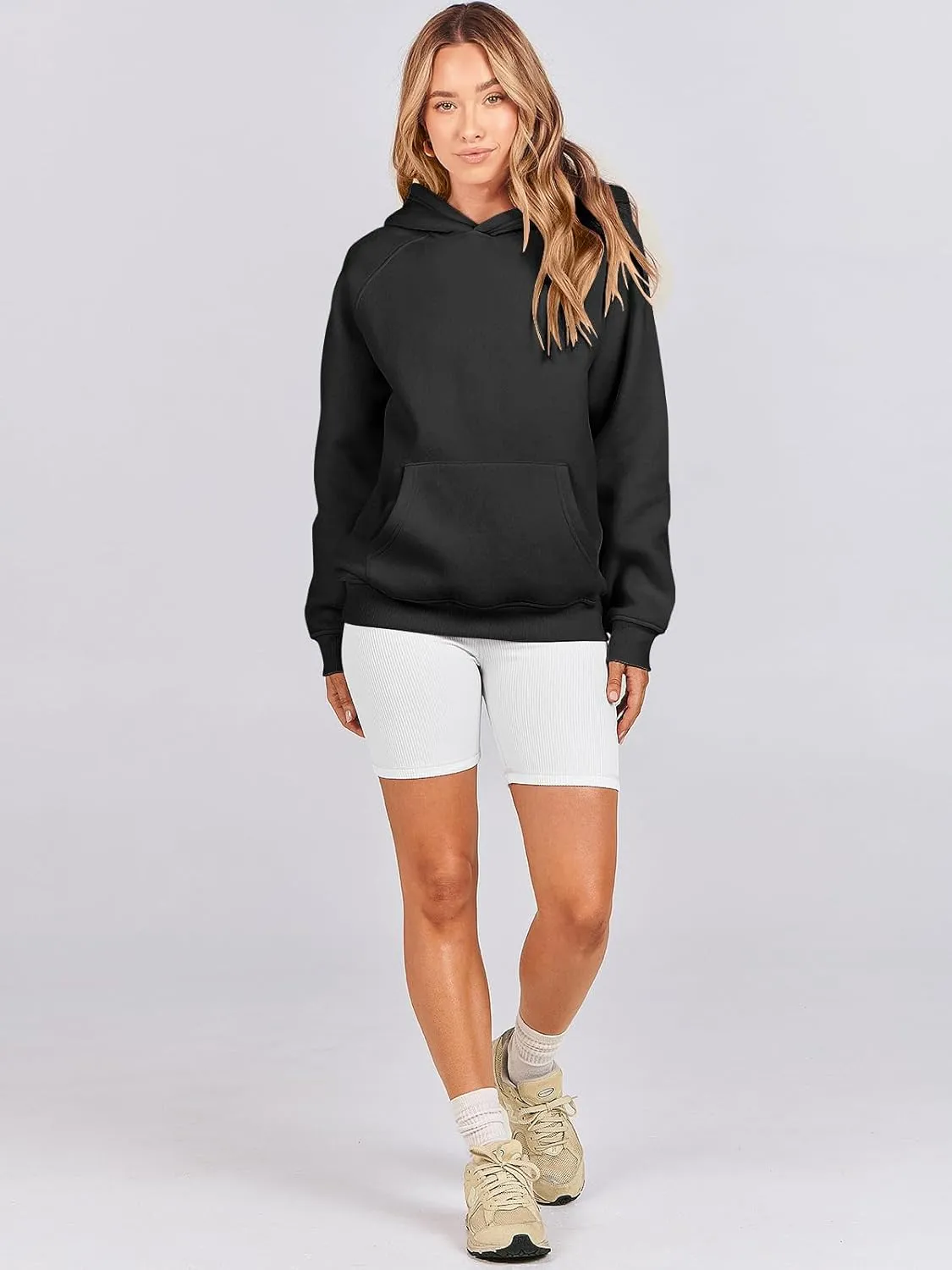 ANRABESS Women Hoodies Oversized Fleece Long Sleeve Comfy Casual Basic Pullover Sweatshirts 2025 Fall Outfits Y2K Clothes