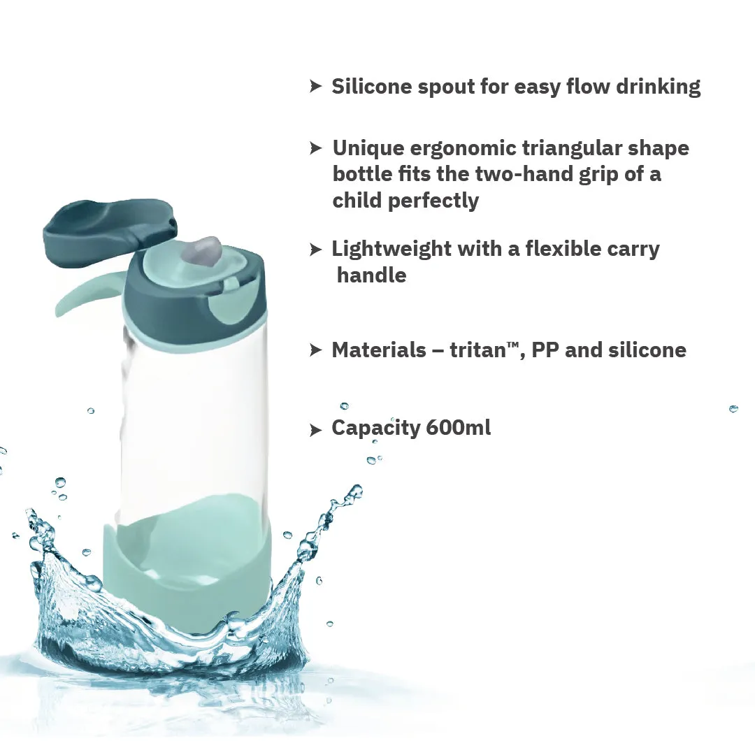 b.box Tritan Sport Spout Drink Bottle 600ml Emerald Forest Green