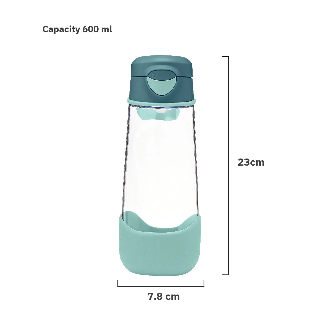 b.box Tritan Sport Spout Drink Bottle 600ml Emerald Forest Green