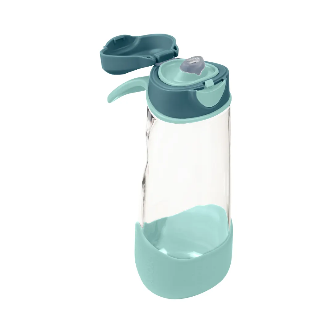 b.box Tritan Sport Spout Drink Bottle 600ml Emerald Forest Green