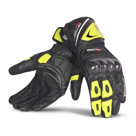 Bela Rocket Long  Racing Gloves  Black Yellow Flouro