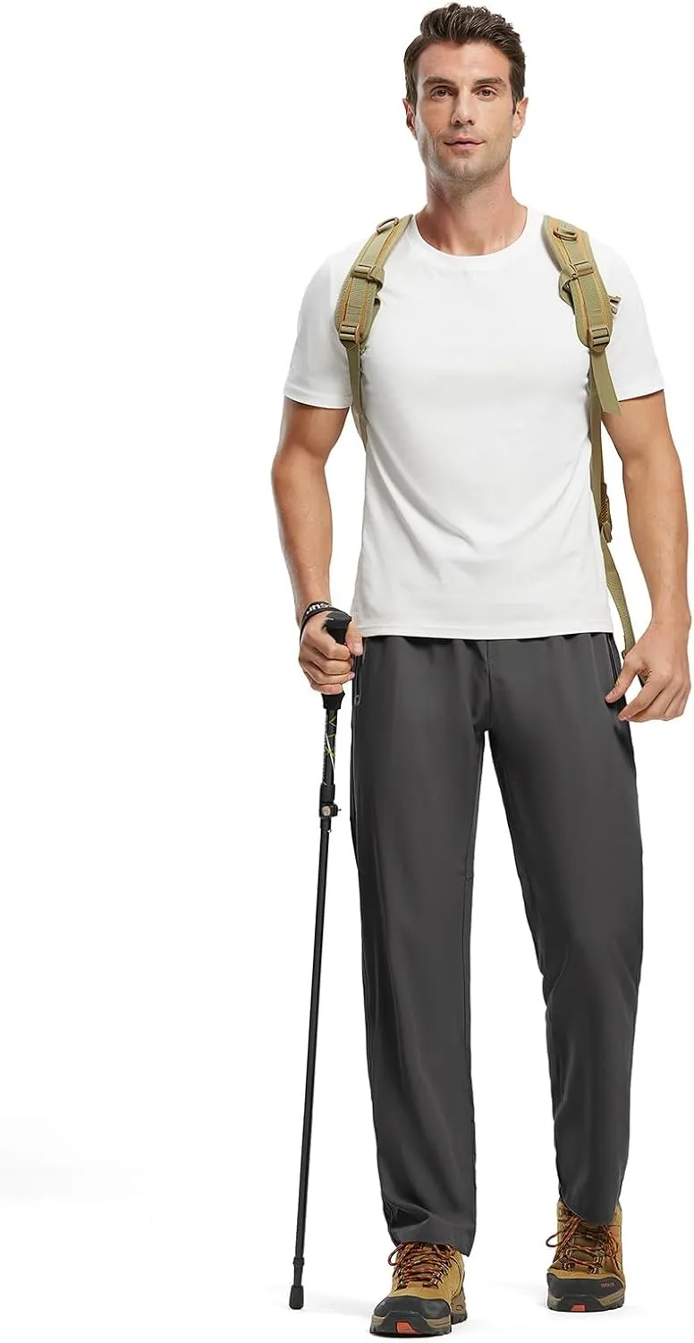 BGOWATU Men's Sweatpants Zipper Pockets Lightweight Exercise Pants Running Workout Sports