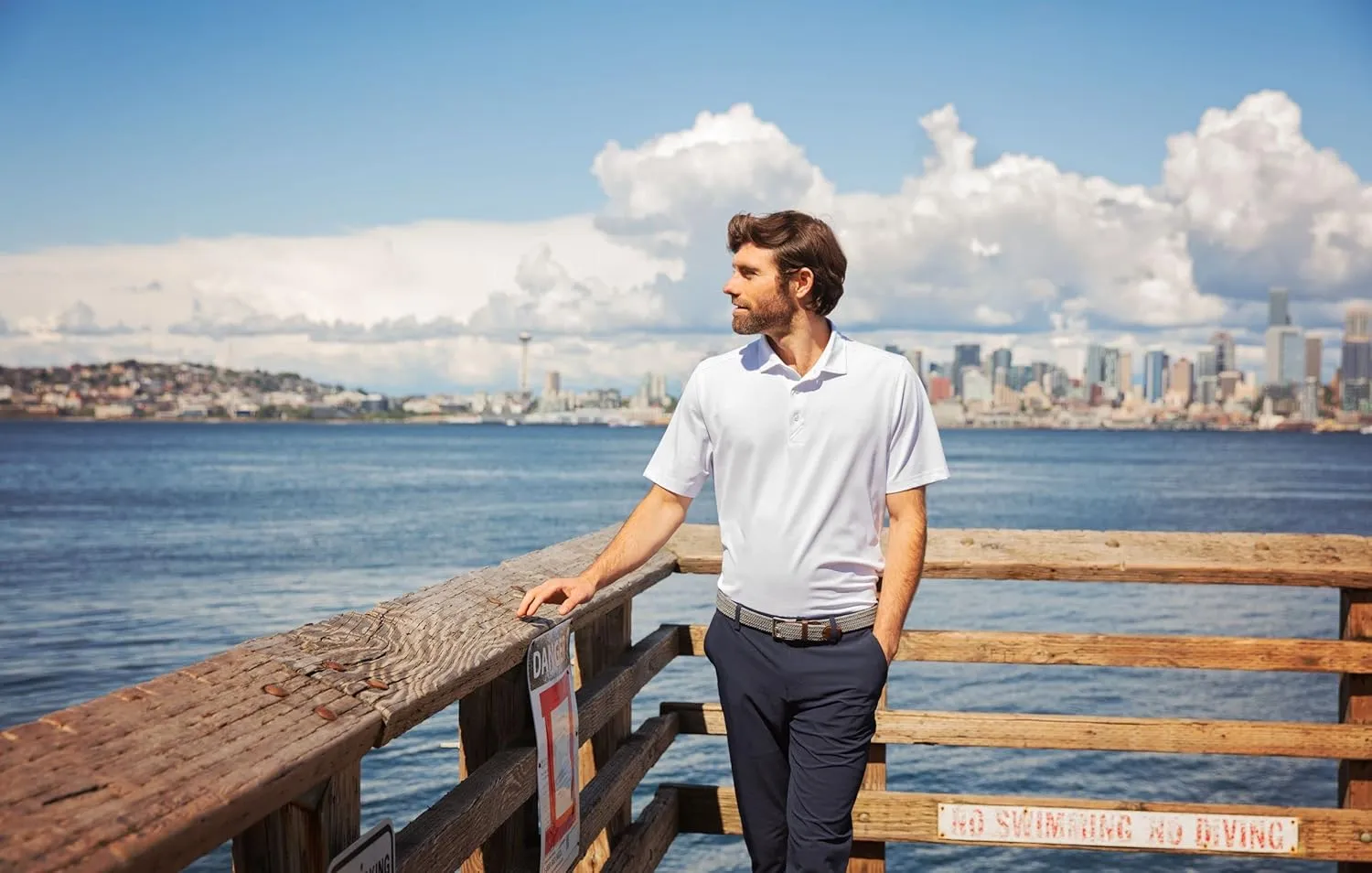 Cutter & Buck Virtue Eco Pique Stripe Recycled Mens Polo