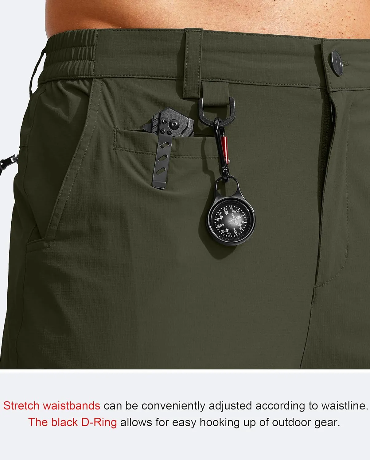 G Gradual Men's Hiking Cargo Pants Water Resistant Quick Dry Lightweight Outdoor Tactical Pants for Men with Multi Pocket