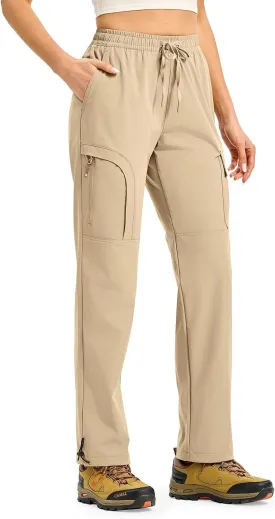Gopune Women's Hiking Cargo Pants Lightweight Quick Dry Water Resistant Camping Work Travel Pants