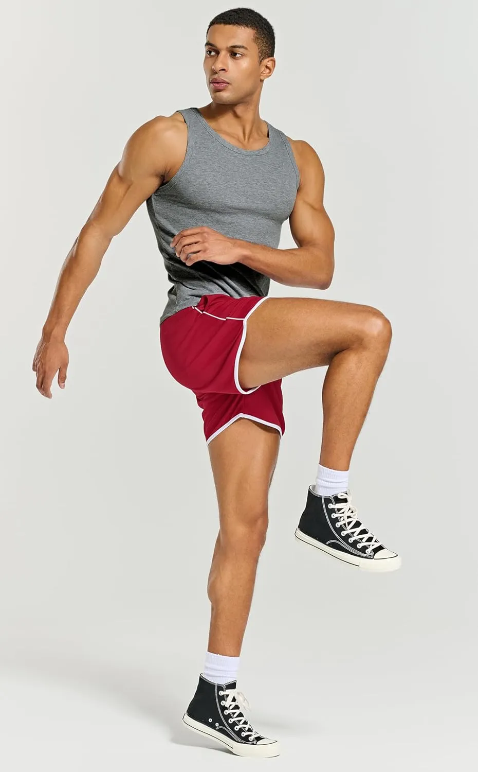 Men's Essential Slim Fit Ribbed Workout Tank Tops Sleeveless Gym Shirts