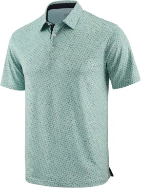 Men's Golf Polo Shirts Short Sleeve Moisture Wicking Quick Dry Fit Business Casual Performance Sports Shirt