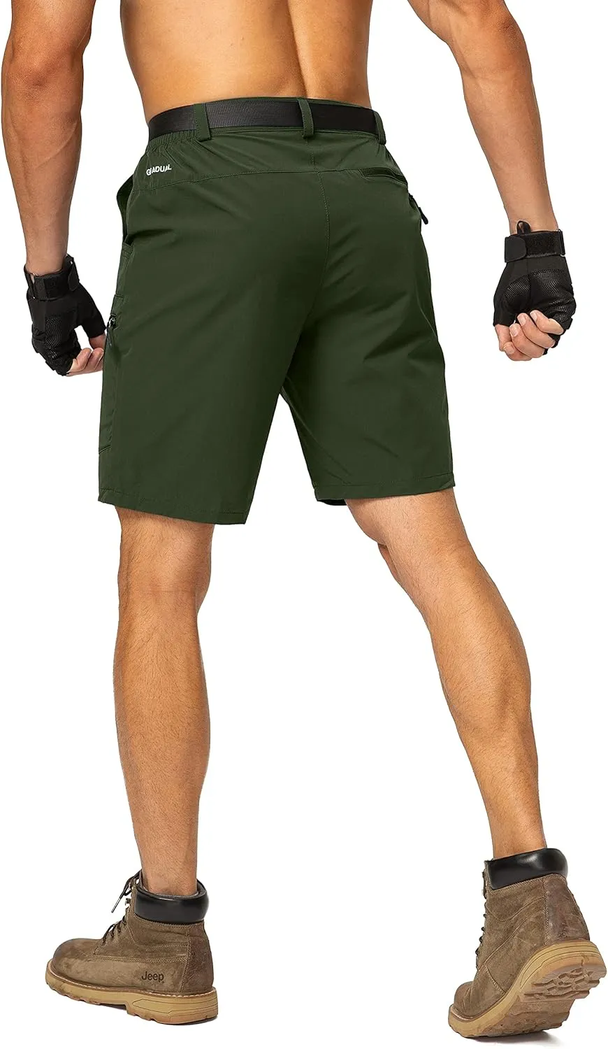 Men's Hiking Cargo Shorts Stretch Quick Dry Outdoor Tactical Shorts for Men with Multi Pocket for Fishing Casual