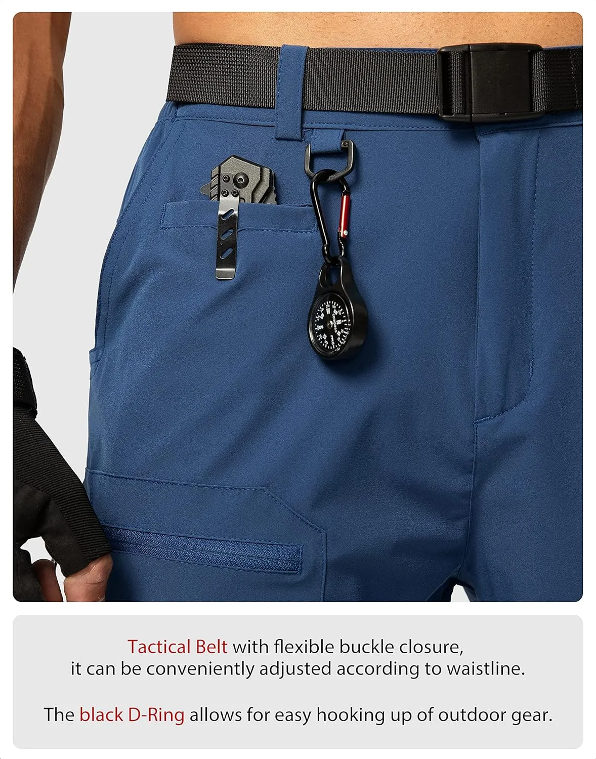 Men's Hiking Cargo Shorts Stretch Quick Dry Outdoor Tactical Shorts for Men with Multi Pocket for Fishing Casual