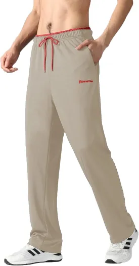Men's Joggers Pants with Zipper Pockets,Lightweight Sweatpants,Open Bottom Athletic Loose Fit Training Pants.