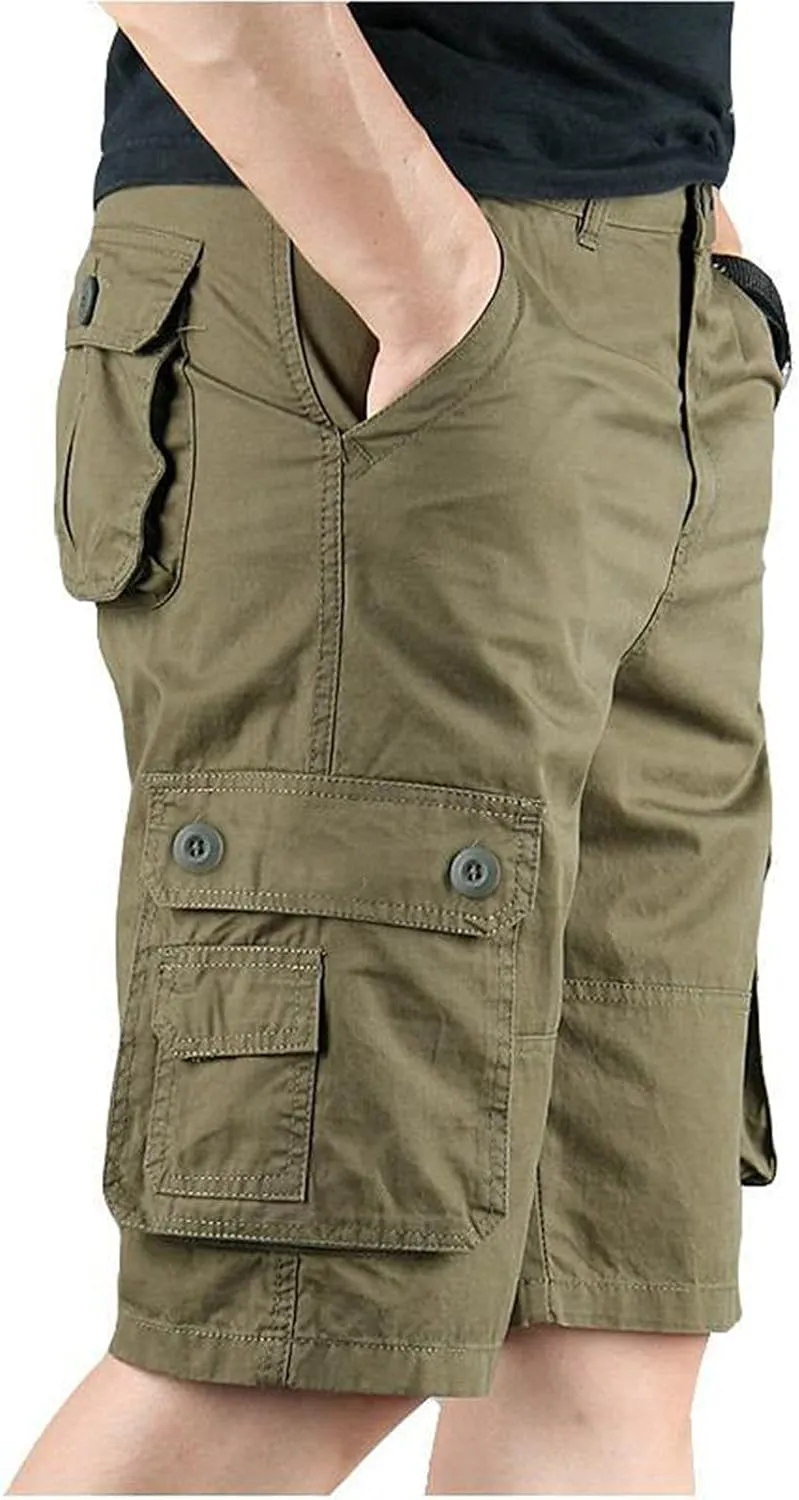 Mens Summer Cargo Shorts Lightweight Outdoor Beach Dress Work Walking Golf Shorts Big and Tall Pants with Pockets