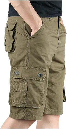 Mens Summer Cargo Shorts Lightweight Outdoor Beach Dress Work Walking Golf Shorts Big and Tall Pants with Pockets