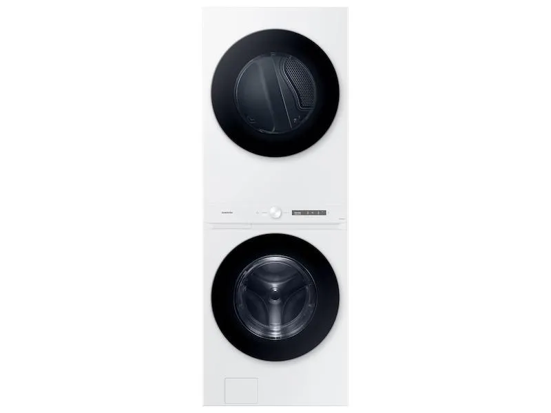Samsung WH46DBH100EW Bespoke 4.6 cu. ft. AI Laundry Hub™ Large Capacity Single Unit Washer with Steam Wash and 7.6 cu. ft. Electric Dryer in White