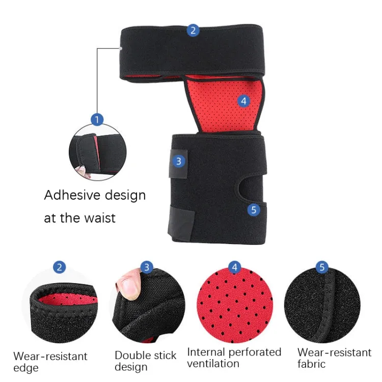 Sports Hiking Thigh Protective Gear(Black)