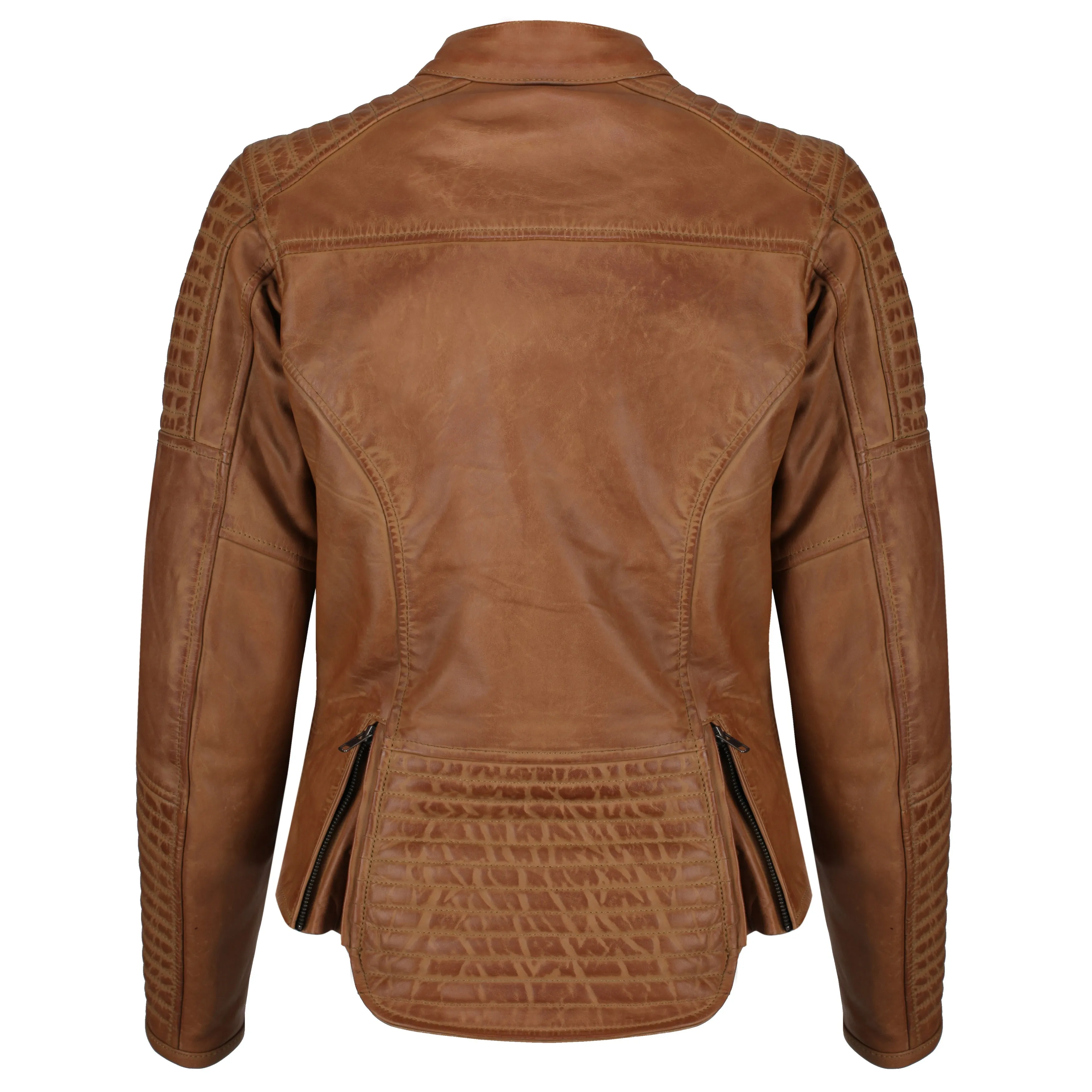 Valerie Camel Leather Jacket