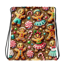 Whimsical Winter Wear Drawstring Bag
