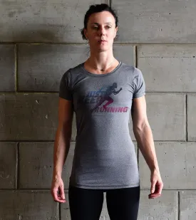 Women's Running Graphics T-shirt (Grey)