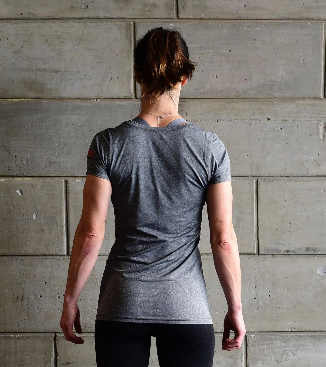 Women's Running Graphics T-shirt (Grey)