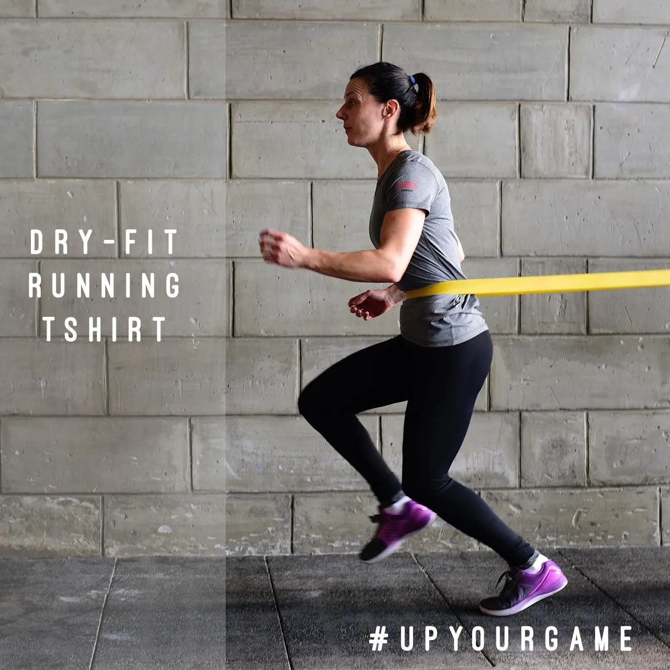 Women's Running Graphics T-shirt (Grey)