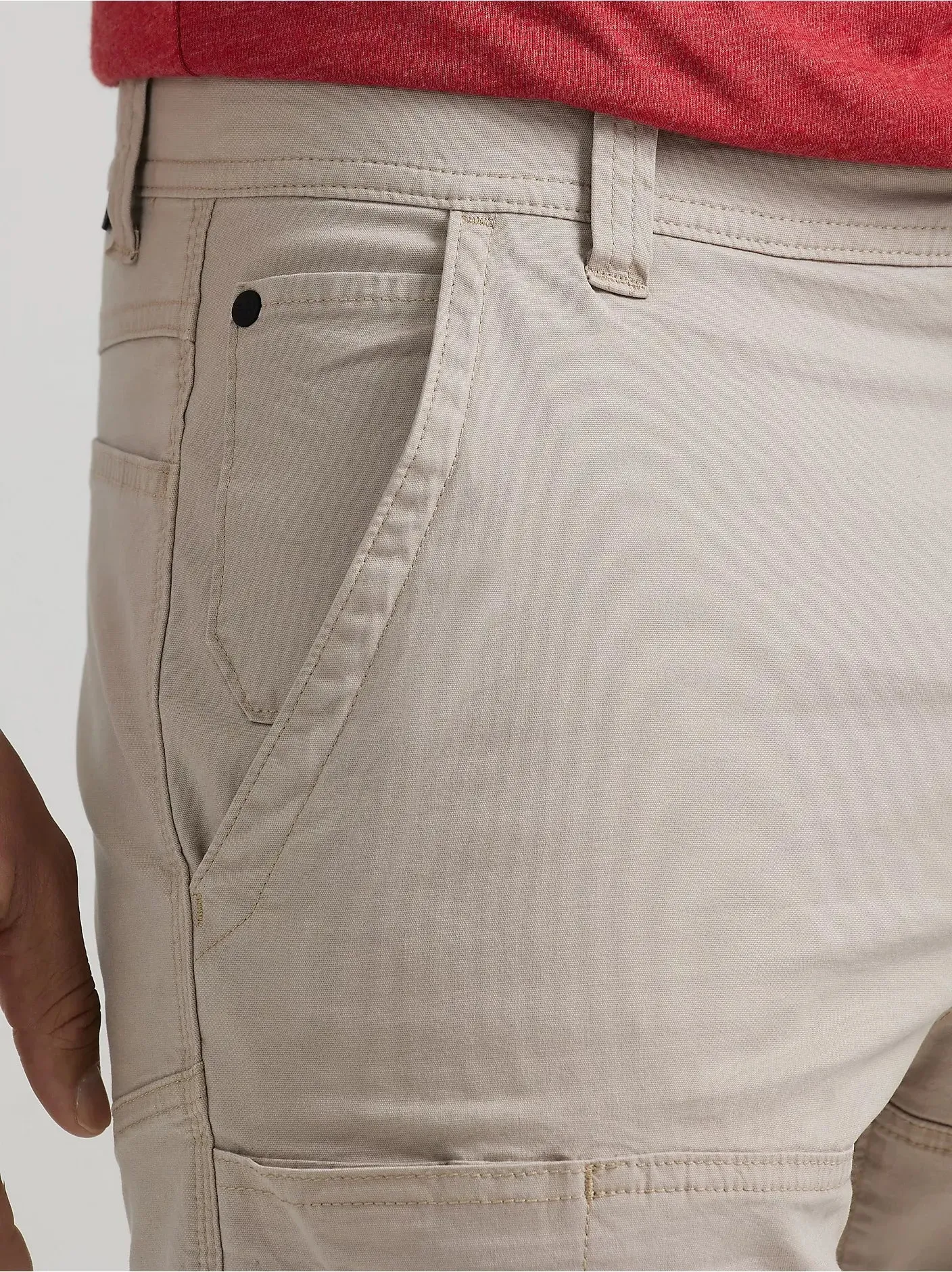 Wrangler Mens Taupe Side Pocket Utility Short
